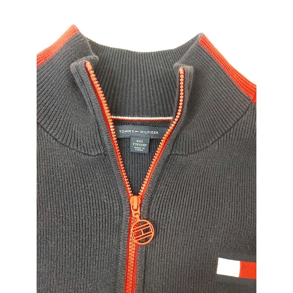 Tommy Hilfiger Women's Ribbed Mock Neck Full Zip Logo Jacket Size‎ xxs - Picture 5 of 8